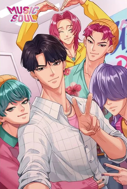 Saja Boys K Pop Demon Hunters Movie Poster Print For Bedroom Living Room Decor Cartoon Music Band Canvas Painting Wall Art