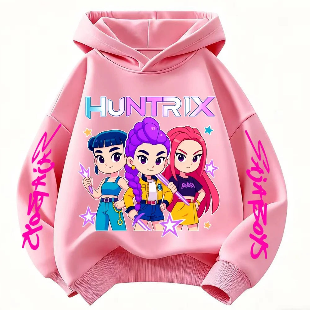 2026 Children Hoodie Popular Movie KPop Demon Hunters Toddler 3-12 Year Coat Boys Girls Tops Spring Leisure Sweatshirr Clothing