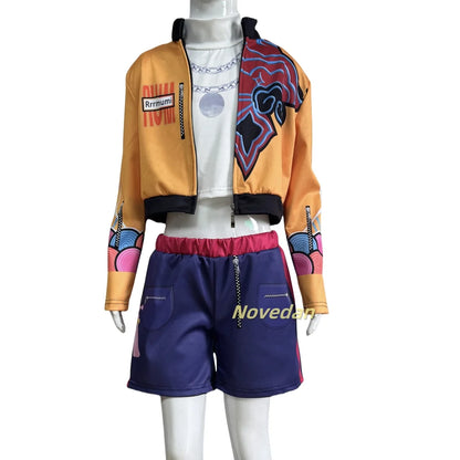 Huntrix Kpop K Pop Demon Hunters Rumi Zoey Mira Cosplay Costume Kids Girls Halloween Stage 3D Printed Pattern Role Play Clothes