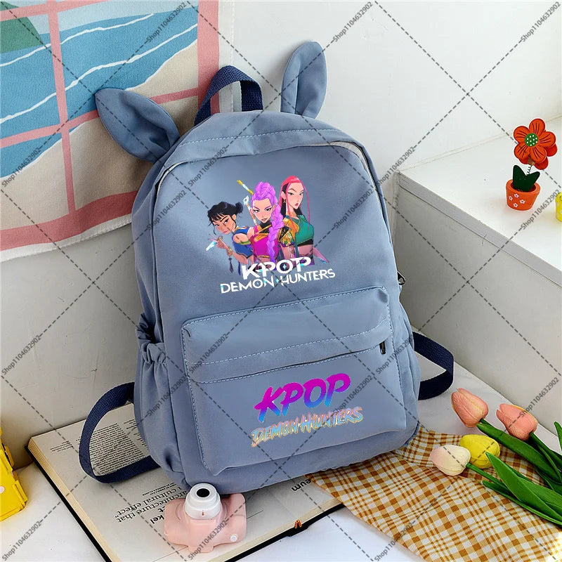 KPop Demon Hunteres Students Backpacks Cartoon Anime Graphic Print Backpack Boys Girls Fashion Schoolbag Back To School Gifts