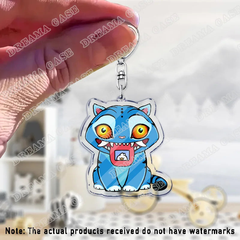 Cartoon Huntrix Saja Boys Acrylic Keychains Ring Double-Sided Key Chain Jewelry K-Pop Demon Hunters Fan Love Gifts