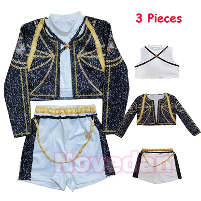 KPop Rumi Mira Zoey Demon Hunters Kids Cosplay Costume Child Huntrix Dress for Girls Roleplay Carnival Party Christmas Costume