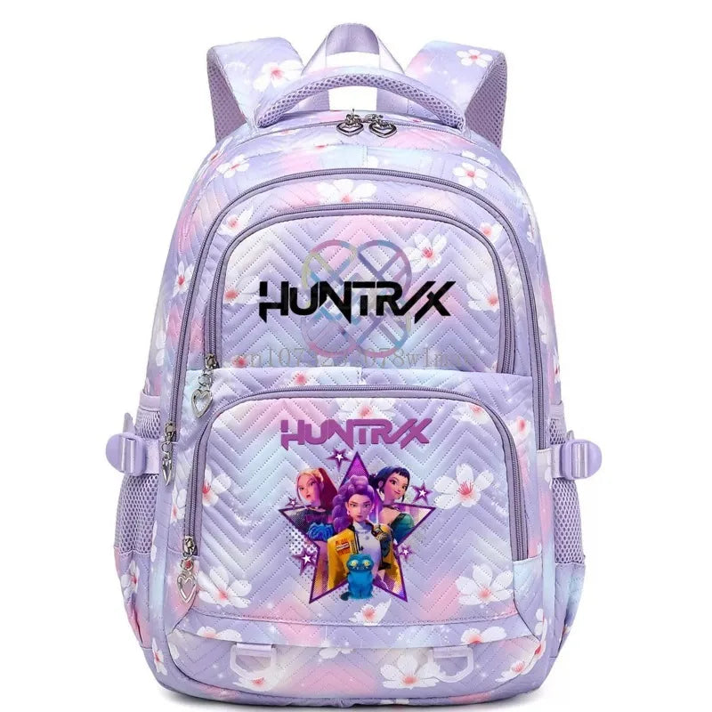 Kpop Demon Hunters Backpack Cartoon Rumi Mira Zoey HUNTR/X Saja Boys Print Schoolbag Large Capacity Student School Bas for Girls