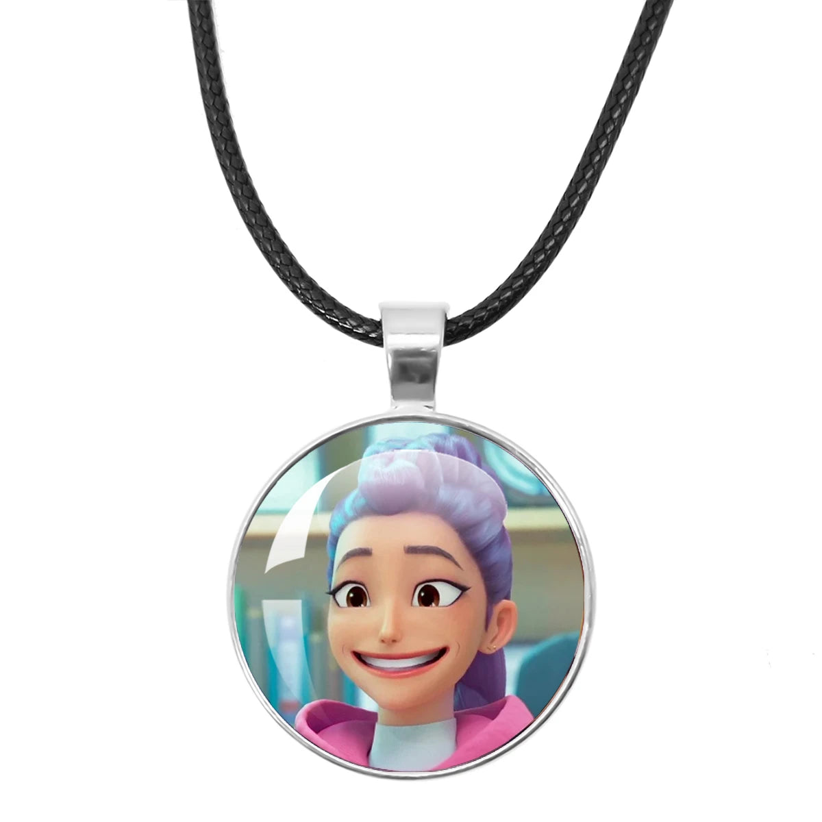 KPop Demon Hunters Leather Rope Necklace Huntr-x Rumi Zoey Mira Pendant Necklace Jewelry Accessories Cosplay Props Fans Gifts