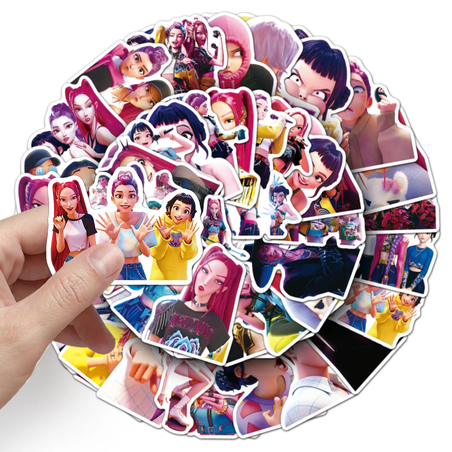 2026 Kawaii Anime Kpop Demon Hunter Stickers Cartoon Sealing Decals Waterproof DIY Scrapbooking Stationery Cute Sticker Gifts