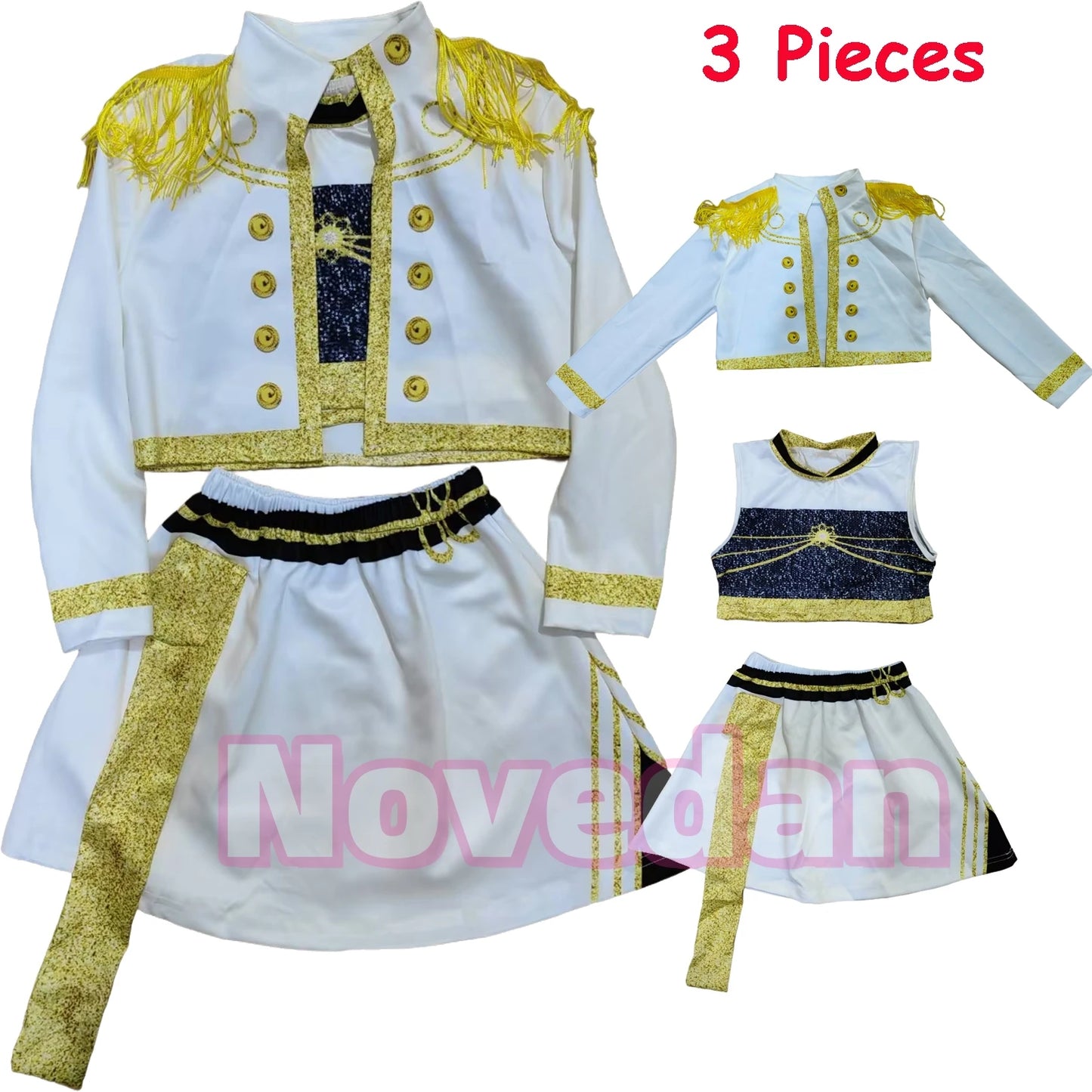 KPop Rumi Mira Zoey Demon Hunters Kids Cosplay Costume Child Huntrix Dress for Girls Roleplay Carnival Party Christmas Costume