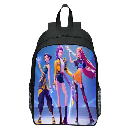 Kpop Demon Hunters Backpack Huntrix K-pop Demon Hunters Rumi Mira Zoey Backpack Pencil Case School Bag Mochila Set Pencilcase