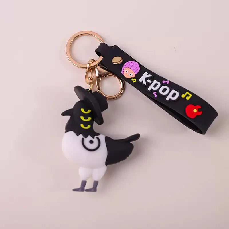 New KPOP Demon Hunters Little Tiger Keychain Pendant Cartoon Anime Monster Hunt Girl Key Ring Bag Hanging Decoration Gift