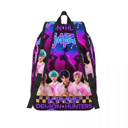 K-Pop Saja Boys Team Kpop Demon Hunters Backpack Student Large Backpacks Polyester Cool School Bags Outdoor Custom Rucksack