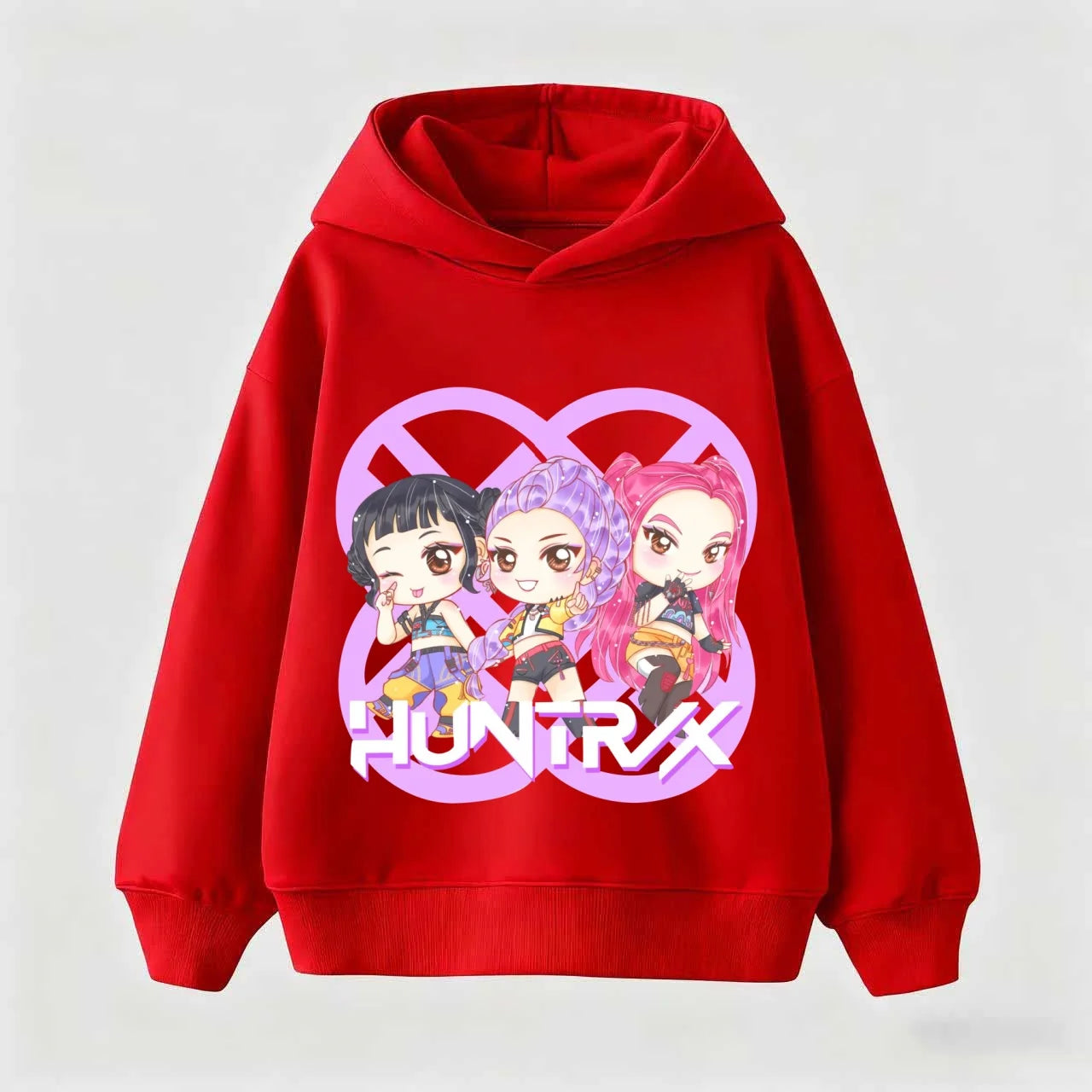 Cuddly Soft K-POP: Demon Hunters Hoodie for Kids - Playful Cartoon Pullover, Ultra-Comfy & Trendy for Everyday Funs Gif