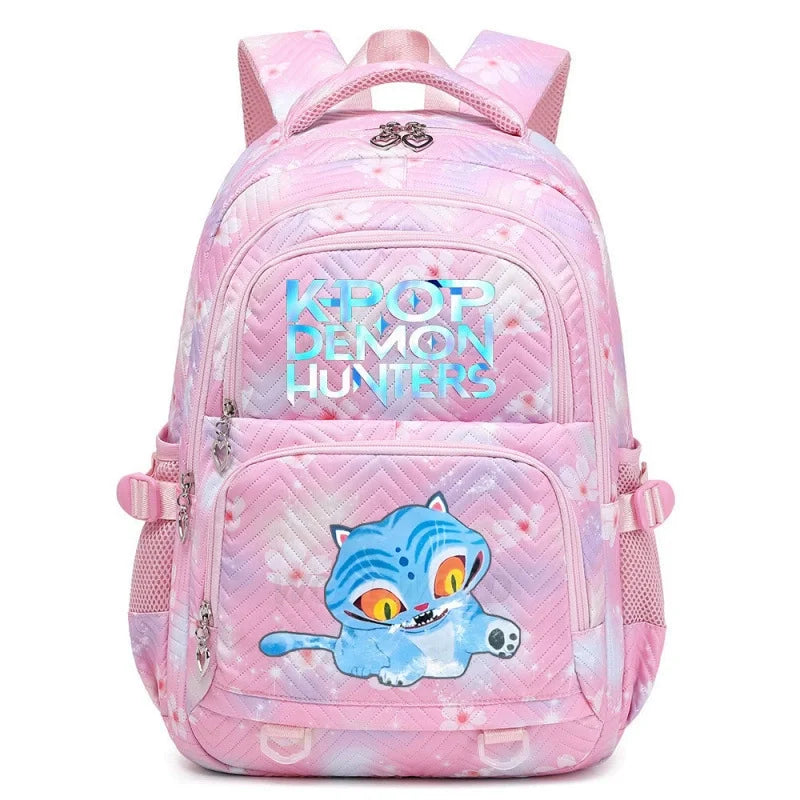 Kpop Demon Hunters Backpack Cartoon Rumi Mira Zoey HUNTR/X Saja Boys Print Schoolbag Large Capacity Student School Bas for Girls