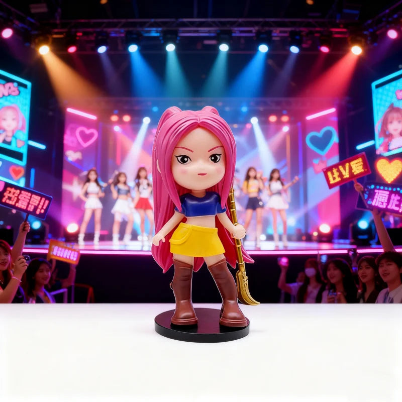 6pcs/set New Kpop Demon Hunters Figure Series Anime Handmade Model Trendy Bedroom Decoration Boy Girl Gift Box Gift