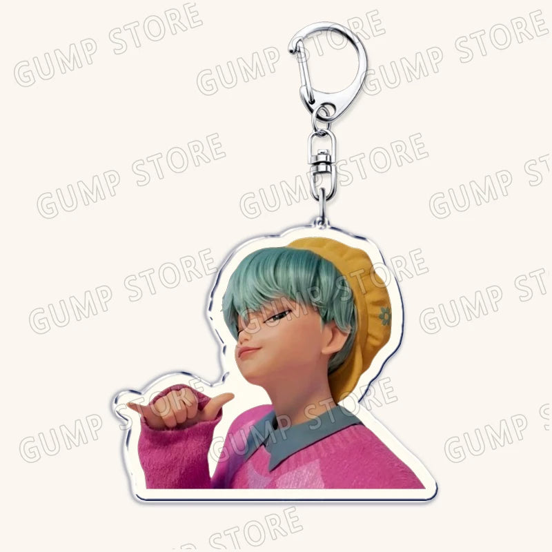 Hot Kpop Demon Hunters Huntrix Saja Boys Keychains for Accessories Jewelry Rumi Zoey Jinu Mira Sold My Soul Keyrings Fans Gifts