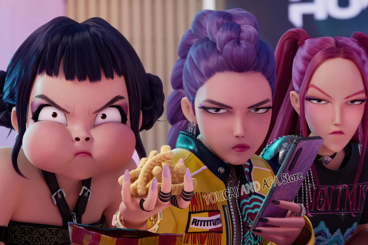 New K-Pop Girls Group Demon Hunters Art Fans Artwork Music Movie Anime Kpop Poster Canvas Painting Wall Pictures Fans Home Decor