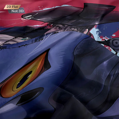 3pcs K-Pop Demon Hunters printed coreless duvet cover set, multi size bedroom, dormitory bedding decoration, machine wash style