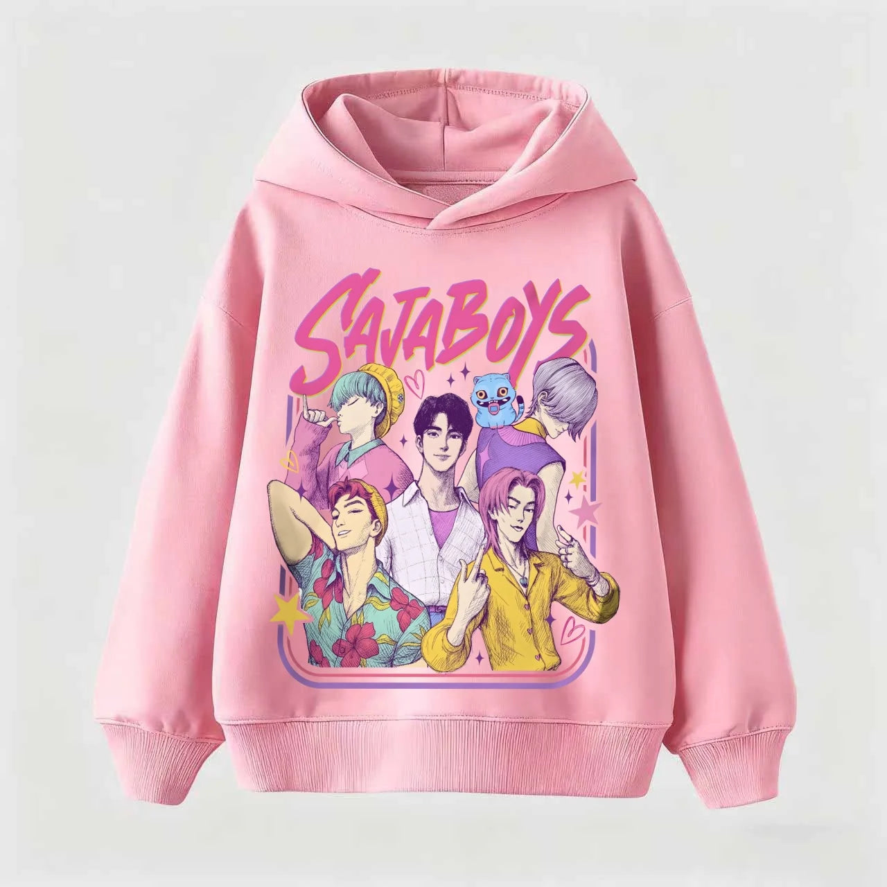 KPop Demon Hunters Huntrix Hoodie Kids Hooded Sweatshirt Baby Girls Pullover Hoodies Boys Fashion Outerwear Children's Clothing