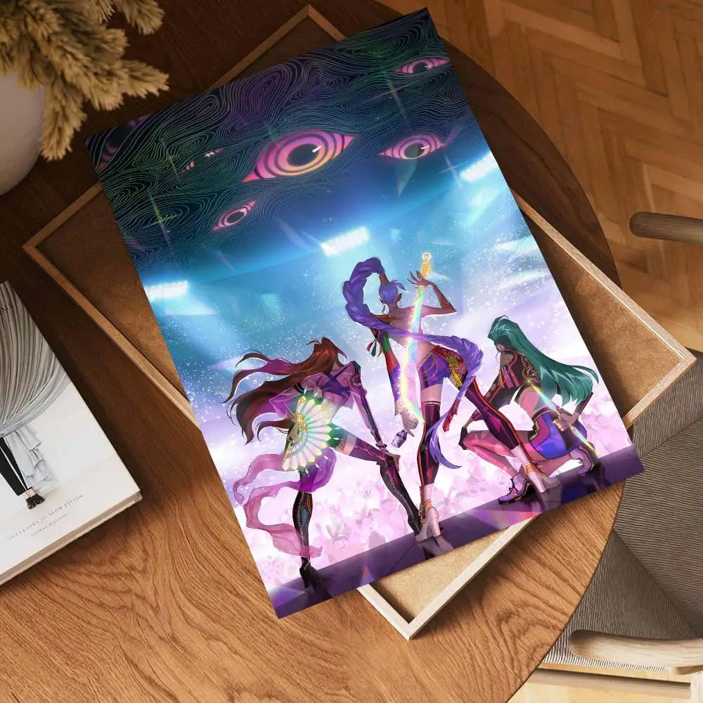 Movie KPop Demon Hunters Anime Posters Sticky HD Quality Poster Wall Art Painting Study Wall Decor