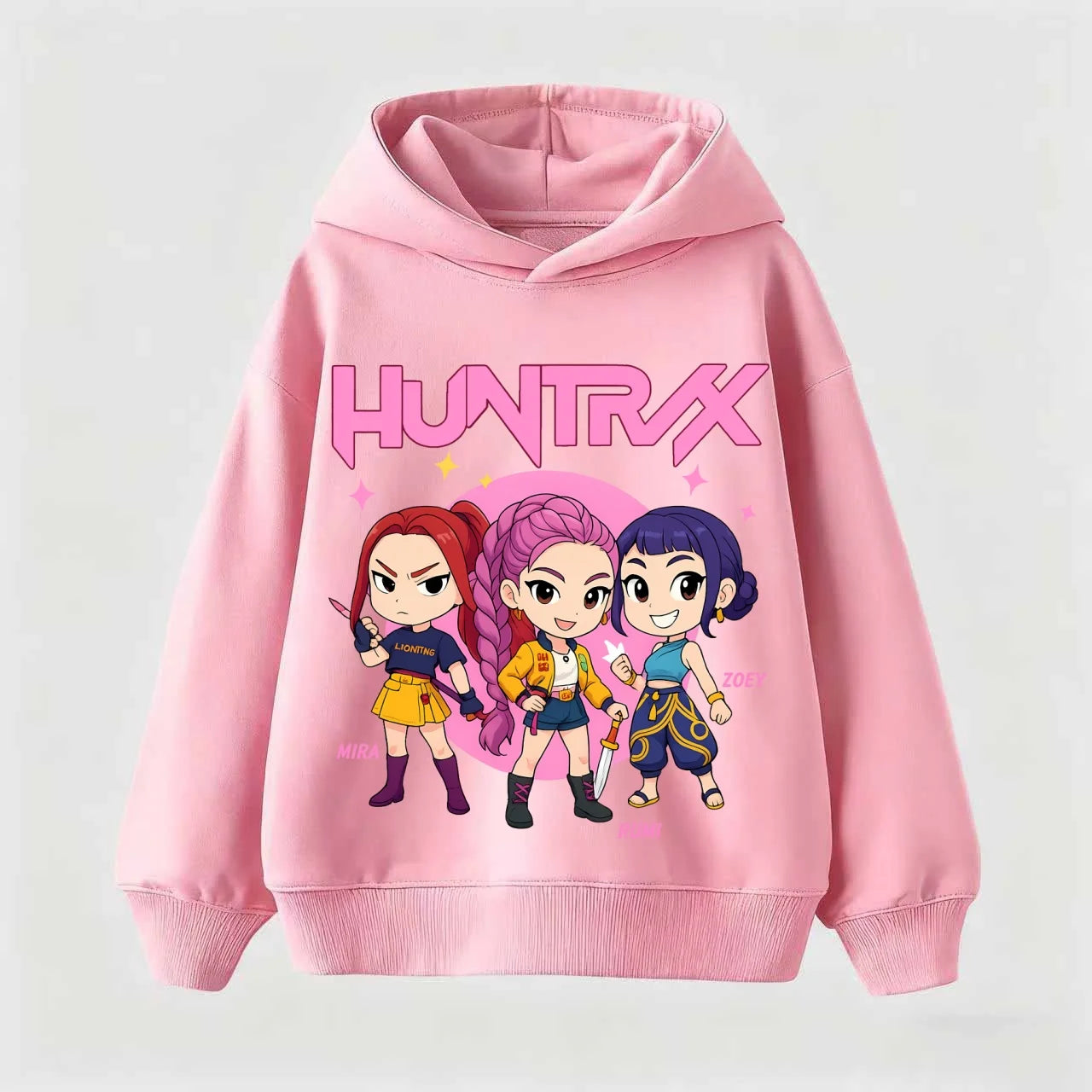 Kpop Demon Hunters Sweatshirt Kids Hoodie Casual Fashion Autumn Winter Boys Girls Warm Anime Clothes