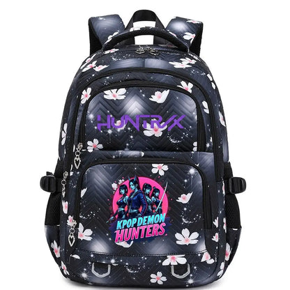 KPop Demon Hunters Backpack Rumi Mira Zoey HUNTR/X Saja Boys Print Cartoon School Bag Large Capacity Student Travel Backpacks