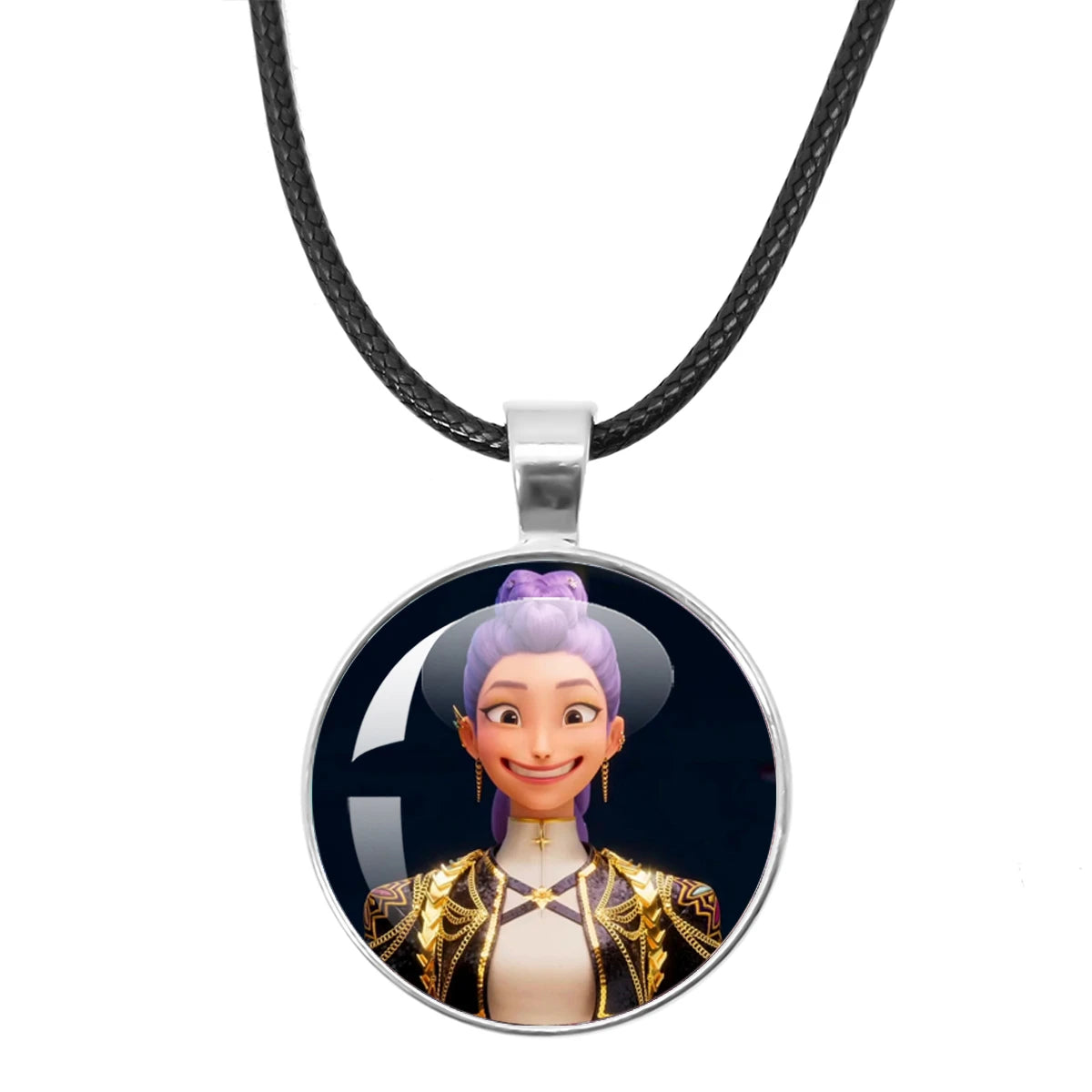 KPop Demon Hunters Leather Rope Necklace Huntr-x Rumi Zoey Mira Pendant Necklace Jewelry Accessories Cosplay Props Fans Gifts