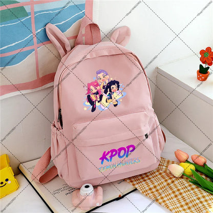 KPop Demon Hunteres Students Backpacks Cartoon Anime Graphic Print Backpack Boys Girls Fashion Schoolbag Back To School Gifts