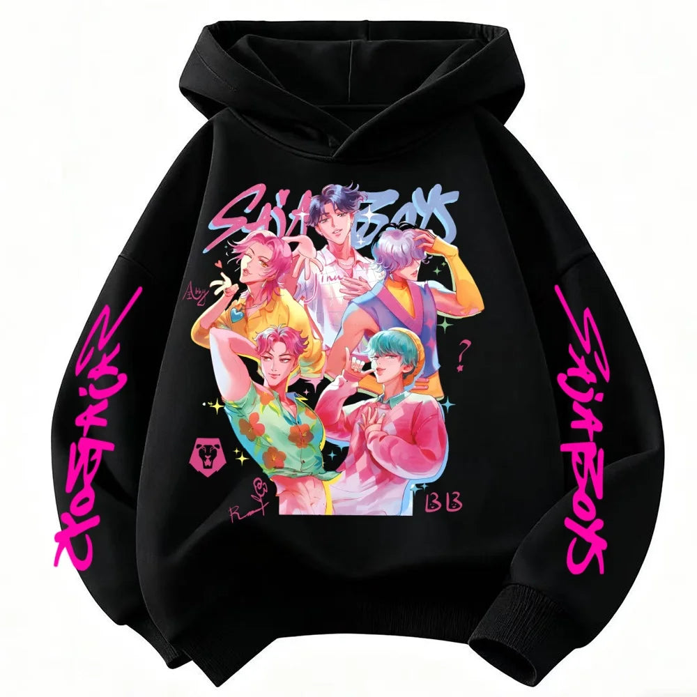 Kpop Witch Hunt Children's Clothing, Including Men's and Women's Spring and Autumn Hoodies and Fashionable Sweatshirts