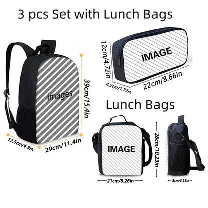 Disney Cartoon KPop Demon Hunters Child School Backpack With Lunch Bags Pencil Bags For,Light Weight Child School Bags