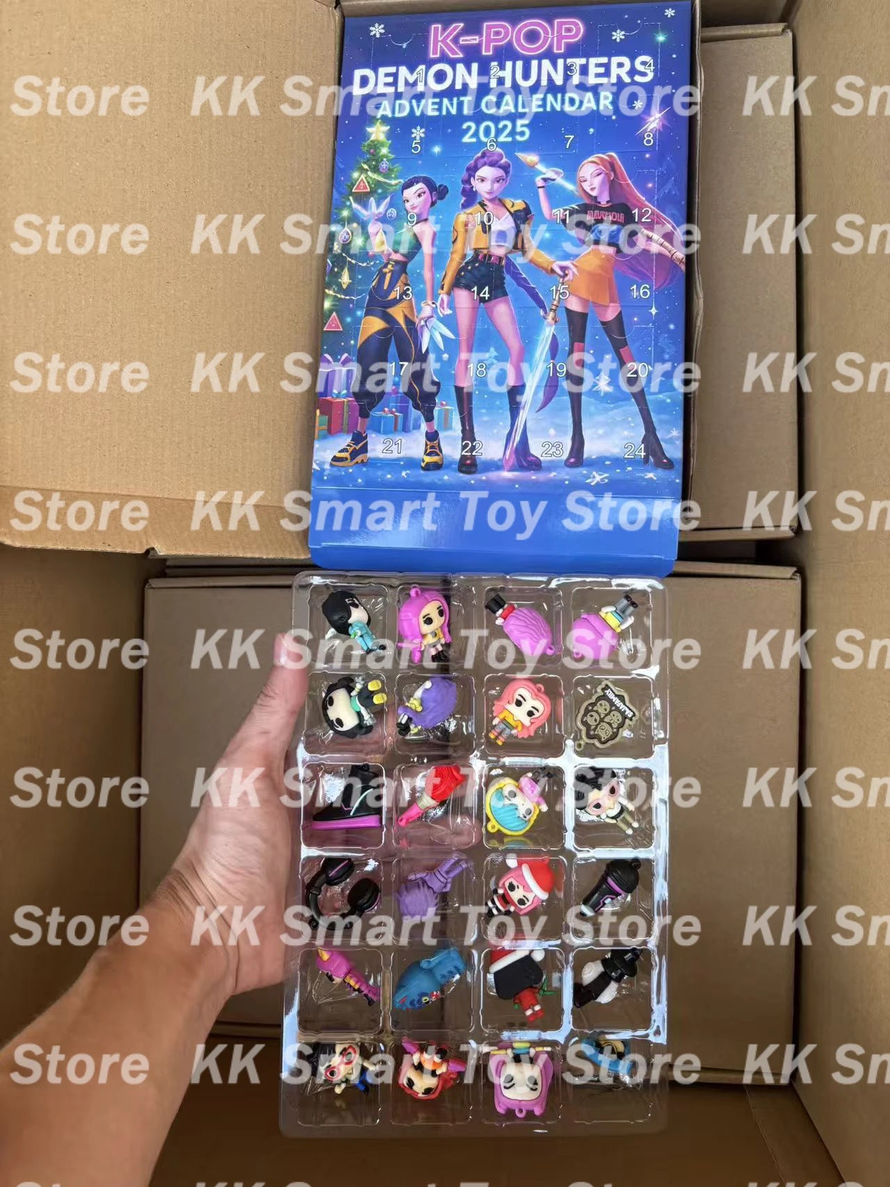 In stock Christmas Kpop Demon Hunting 24pc Advent Calendar Surprise Blind Box K pop Dolls Halloween Boxes Figure Gifts Kids Toys