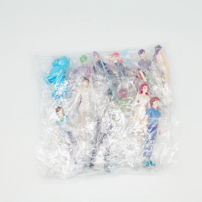 12pcs/Set Kpop Demon Hunters Action Figure Toy Derpys Tiger Rumi Mira Zoey Sussy Figurine Doll For Fans Gift