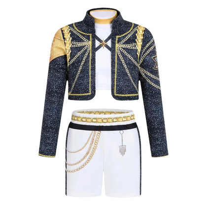 KPop Rumi Mira Zoey Demon Hunters Kids Cosplay Costume Child Huntrix Dress for Girls Roleplay Carnival Party Christmas Costume