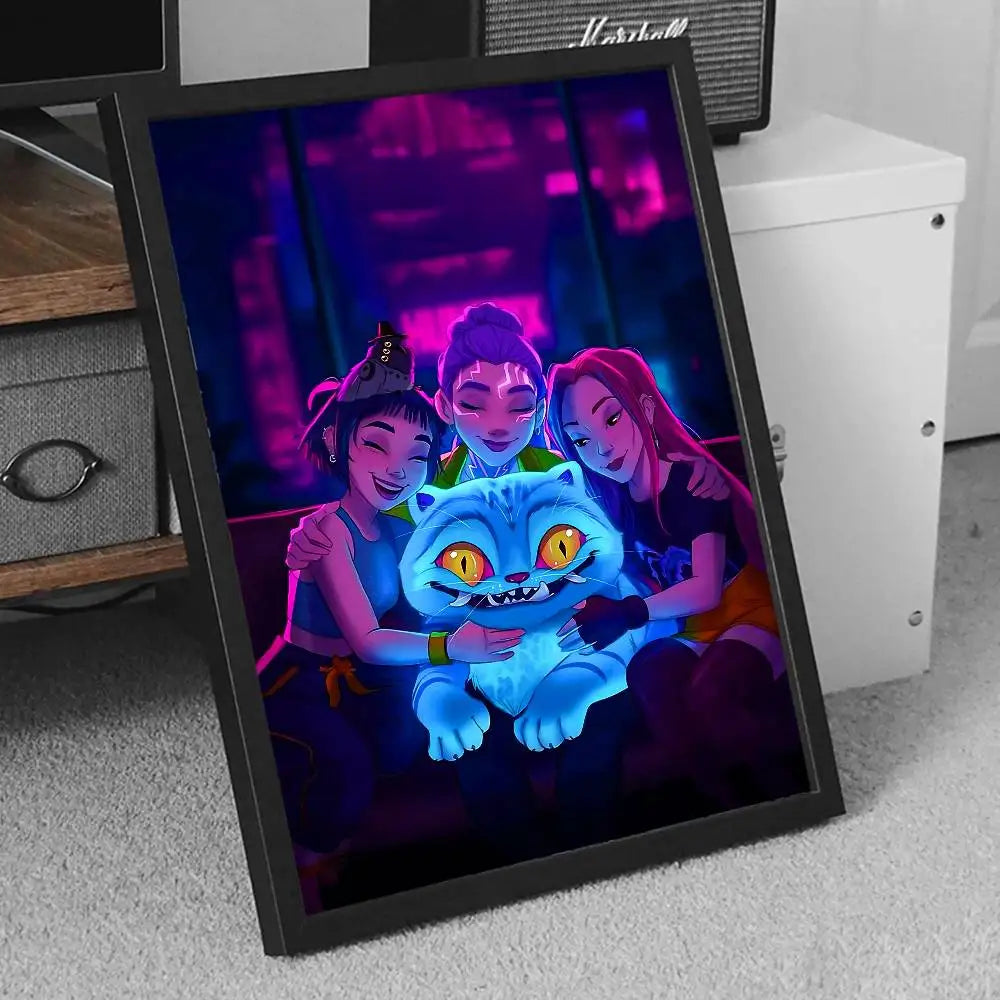 Kpop D-Demon H-Hunters Derpy Sussie Poster Prints Wall Art Painting Picture Gift Living Room Bar Restaurant Dec Sticker Large