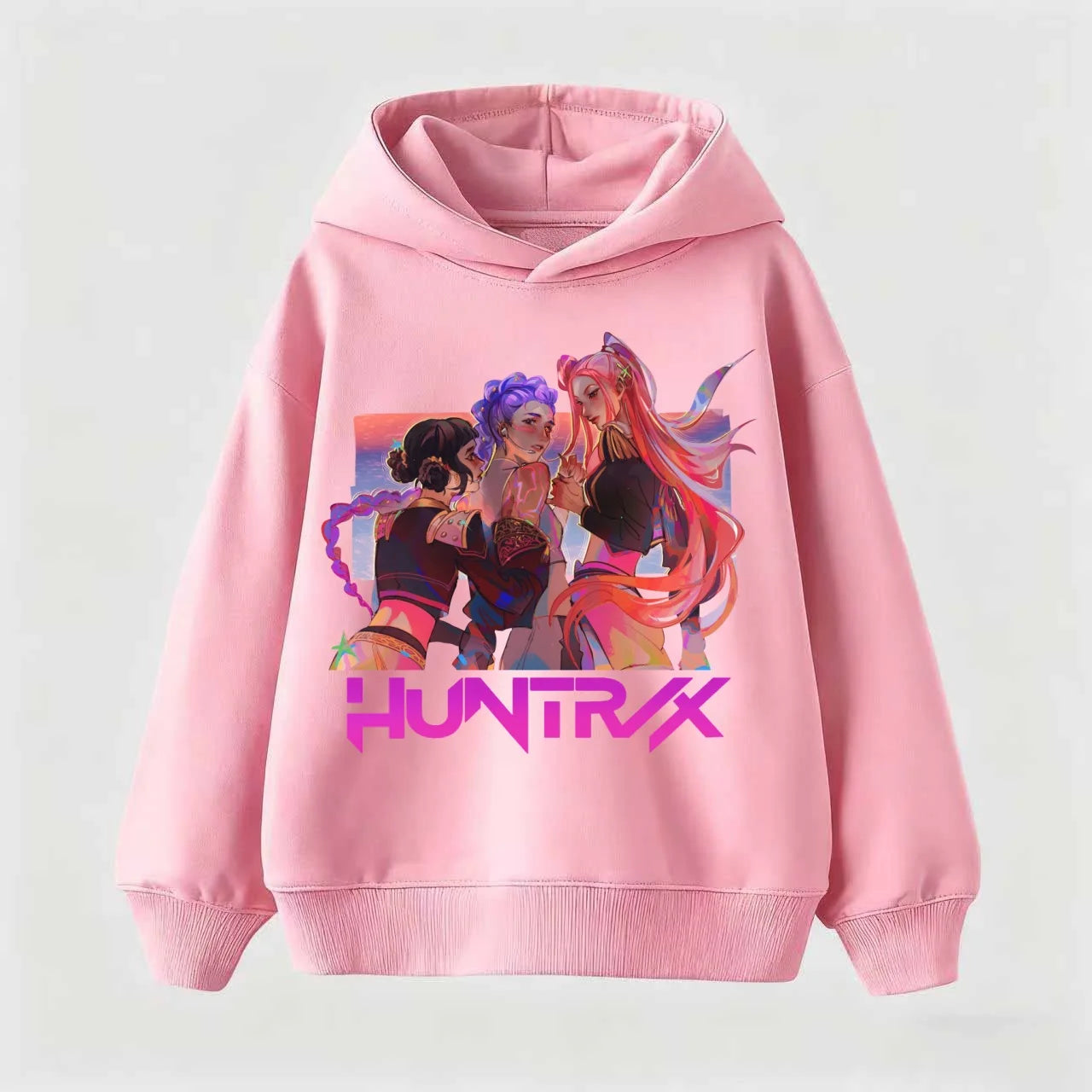 2025 New KPop Demon Hunters Kids Hoodie Kawaii Cartoon Printed Zippered Hoodie Coat Boys Autumn Jacket Baby Girl Winter Clothes
