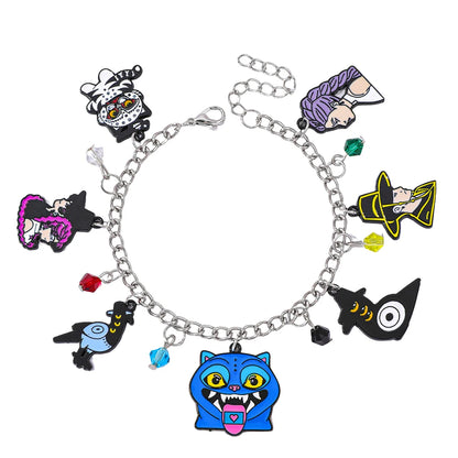 1pc K-pop Demon Hunters Saja Boy Metal Enamel Pendant Bracelet Fashion for Fans Party Accessories Gifts