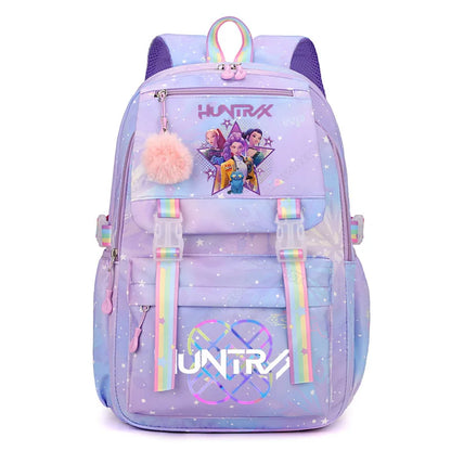 Anime KPop Demon Hunters Backpack Fashion High-capacity Backpack with Cartoon Character Graphics Rucksack Children Birthday Gift