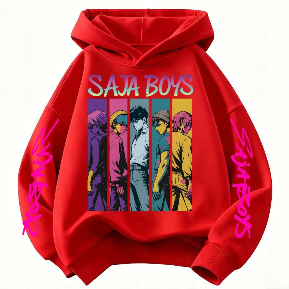 Y2K KPop Demon Hunters Hoodies Teenage Girls Boys Rumi KPop Demon Hunters Hoody Autumn Casual Long Sleeve Children's Clothing