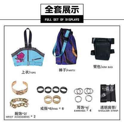 Kids Rumi Kpop Demon Hunter Cosplay Zoey Cosplay Costume Kids Demon Hunter Mira Cosplay Children Christmas Halloween Clothes