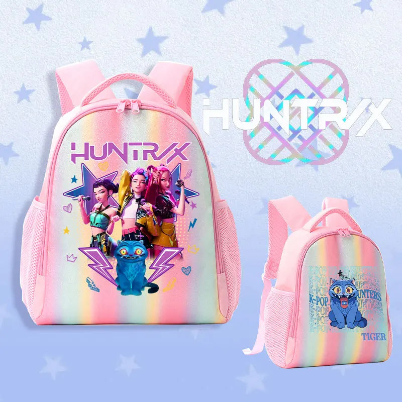 Schoolbag KPop Demon Hunters Children's Backpack Rainbow for K-POP HUNTR/X Rumi Mira Zoey Backpack Gifts Bag Shoulders Bag