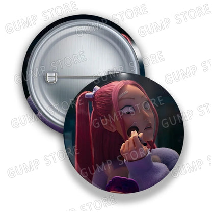 Kpop Demon Hunters Badges for Jewelry Accessories Bag Decor Huntrix Saja Boys Rumi Zoey Jinu Tinplate Button Brooch Pins Gifts