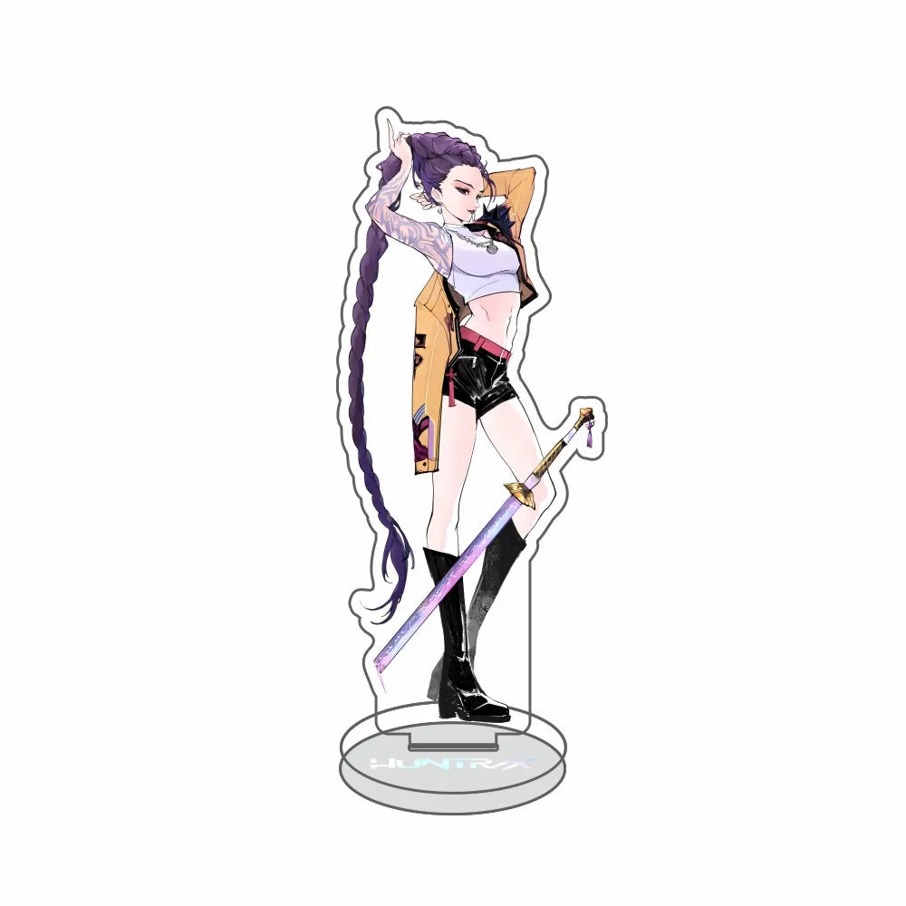 Anime Kpop Demon Hunters Huntrix Saja Boys Acrylic Stand keychains Rumi Zoey Mira Sold My Soul Decorations cosplay Fans Gifts