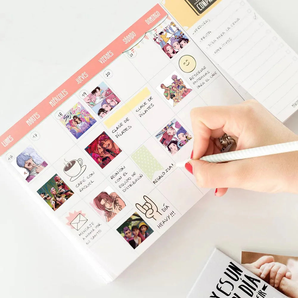 500pcs/Roll K-POP Demon Hunters Stickers for Kids Toys Refrigerator Guitar Luggage Graffiti Envelope Packaging Sealing Gifts