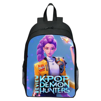 Kpop Demon Hunters Backpack Huntrix K-pop Demon Hunters Rumi Mira Zoey Backpack Pencil Case School Bag Mochila Set Pencilcase