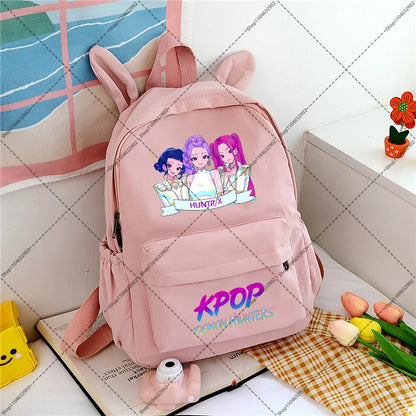 KPop Demon Hunteres Students Backpacks Cartoon Anime Graphic Print Backpack Boys Girls Fashion Schoolbag Back To School Gifts