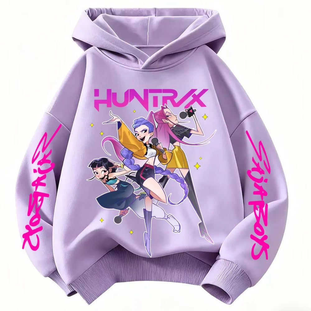 Kids Anime Demon Slayer Tomioka Print Cotton Hoodie Unisex Boys Girls Casual Tshirt 100-160cm Childrens Cartoon Clothes