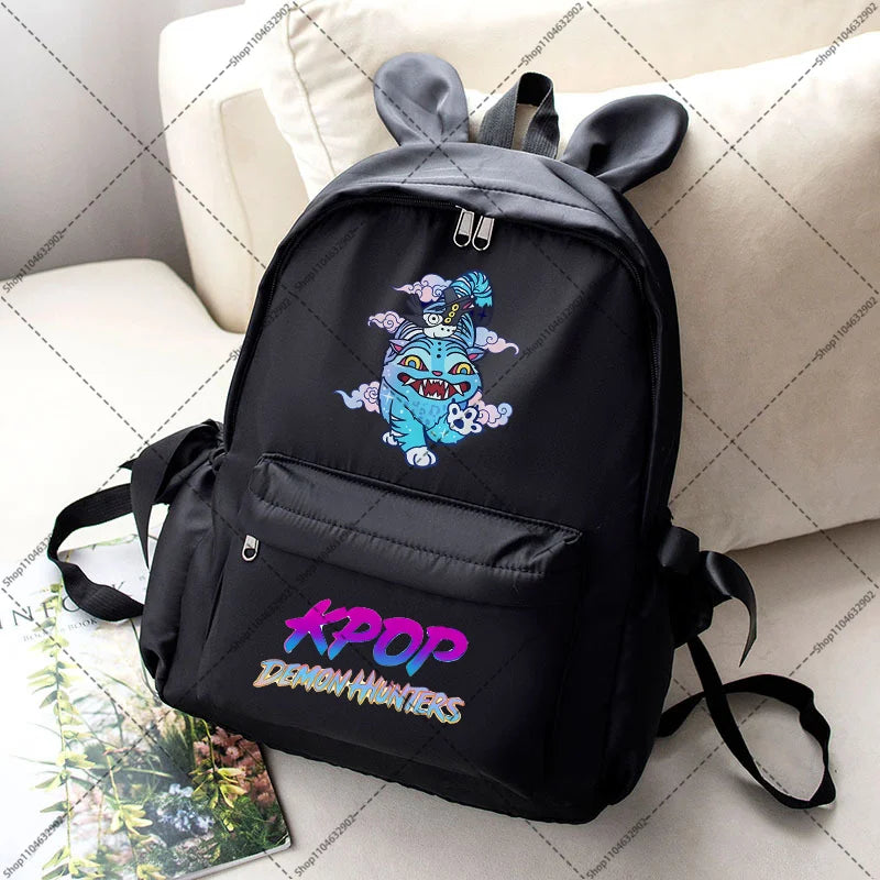 KPop Demon Hunteres Students Backpacks Cartoon Anime Graphic Print Backpack Boys Girls Fashion Schoolbag Back To School Gifts