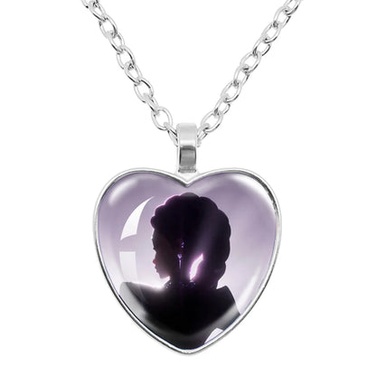Rumi Zoey Mira Heart Glass Pendant Necklaces KPop Demon Hunters sajaboy Charm Necklace Fans Jewelry Accessories Cosplay Gift