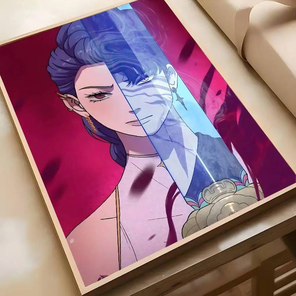 1PC K-POP DEMON HUNTERS Poster High-definition art sticker Self adhesive waterproof home decoration for living rooms bedrooms