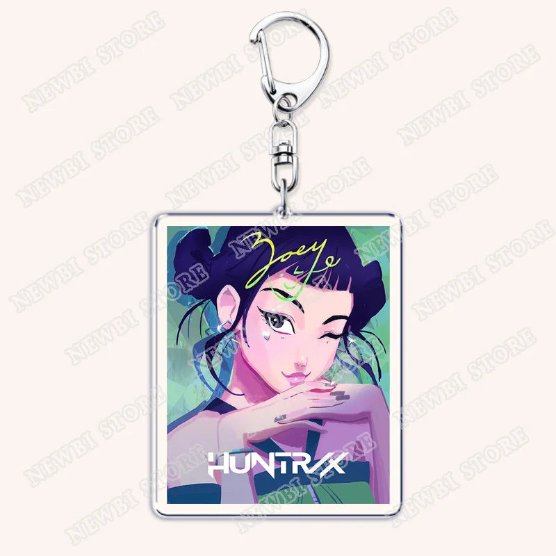 Kpop Demon Girls Huntrix Saja Boys Keychains for Accessories Bag Marcus Rumi Zoey Jinu Ramen Ramyeon Keyring Jewelry Fans Gift