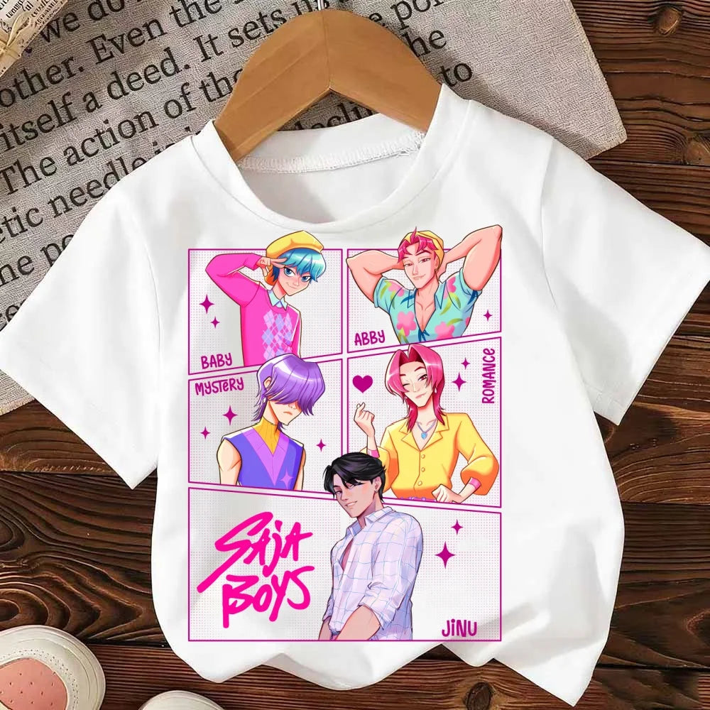 Fashion Movie Kids T-shirt KPop Demon Hunters Funny Gift for Fans Tshirt K-Pop Demon Hunters Clothes Cool Girls Tee Top