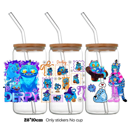 k-pop Demon Hunters wrapping Transfer cups HUNTRX Decal Rumi kpop saja boys Uvdtf Bottle k pop Stickers Uv Dtf Car Huntrix Wraps