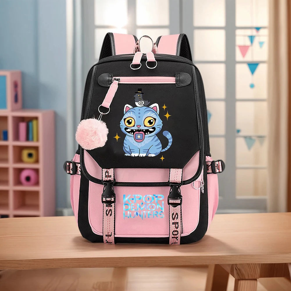 School Backpack for Students KPop Demon Hunters Daily Bagpack 2025 Hot Movie Print Backpacks for Girl Outdoor Sport School Bag